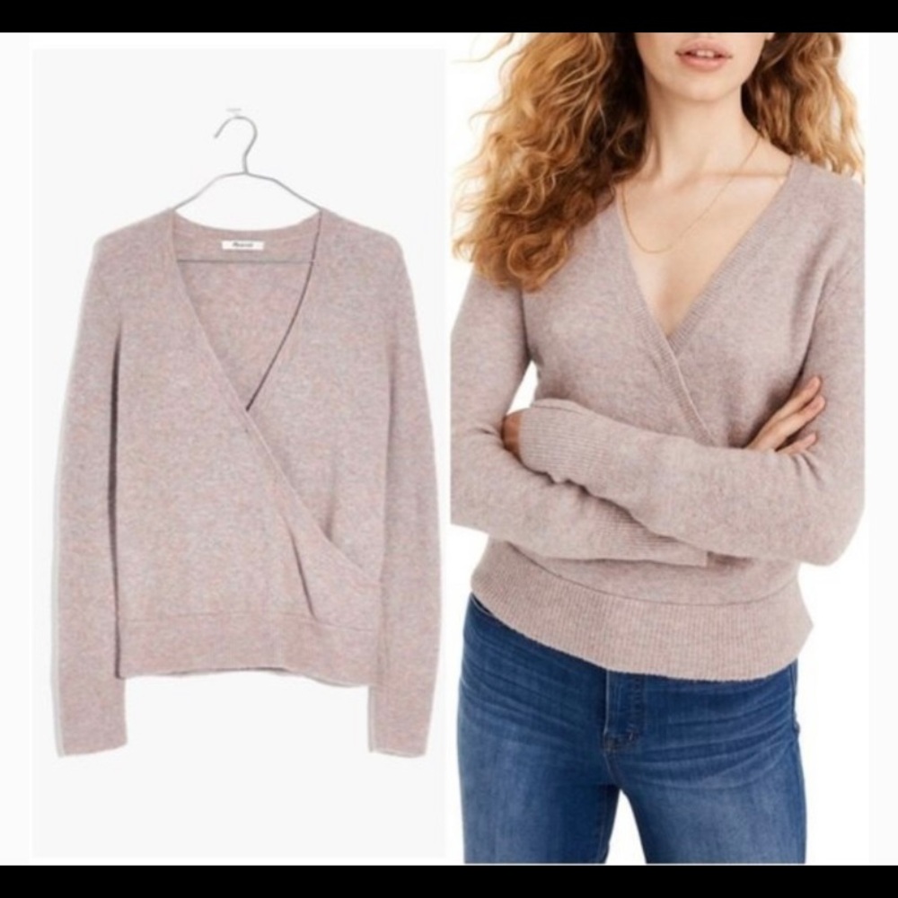 Madewell Faux Wrap Pullover H6985 Sweater L